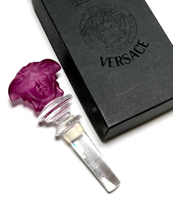 VERSACE Amethyst Crystal Medusa Decanter Bottle Stopper: Never Been Used / Flawless / Stunning Piece / Comes in Original Box