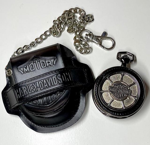 HARLEY DAVIDSON 1977 XCLR CafÃ© Racer Pocket Watch: Beautiful Condition / Comes with Holster & Chain / Needs Battery / Multiple Photos Posted