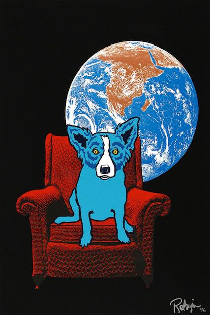 Rodrigue Blue Dog Print Art on Canvas 16 X 24: 16 x 24 / Does Not Come Framed / Shipped out in a Mailing Tube / This is Not an Original Oil / This is a Print
