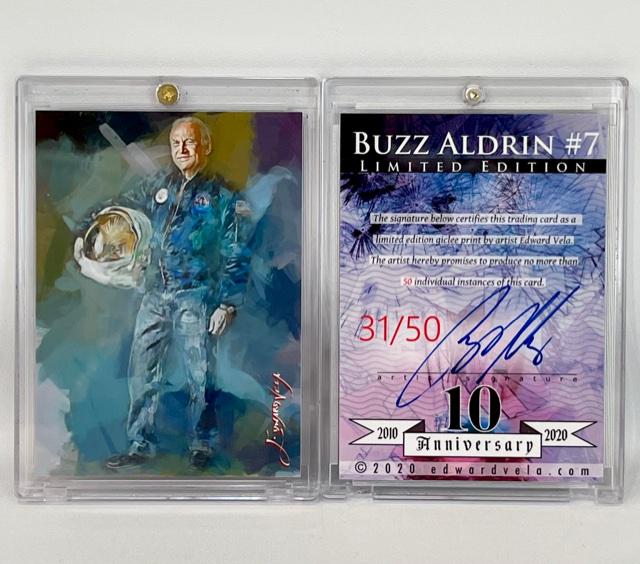 NASA 1 of 50 Artist Signed BUZZ ALDRIN Art Card (1 of 1)