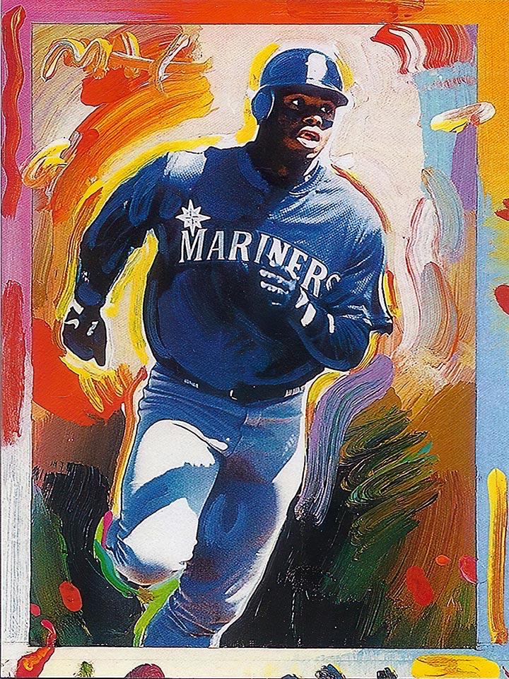 Peter Max KEN GRIFFEY Jr Art on Canvas Print: 16 x 22 / Does Not Come Framed / Shipped in a Mailing Tube / This is a Print Not an Original