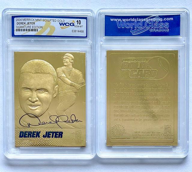 DEREK JETER Gem 10 Gold Signature Edition Baseball Card (1 of 1)