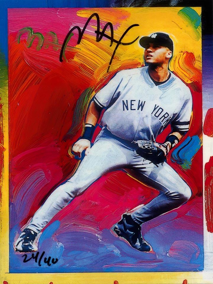 Peter Max DEREK JETER Jr Art on Canvas Print (1 of 1)