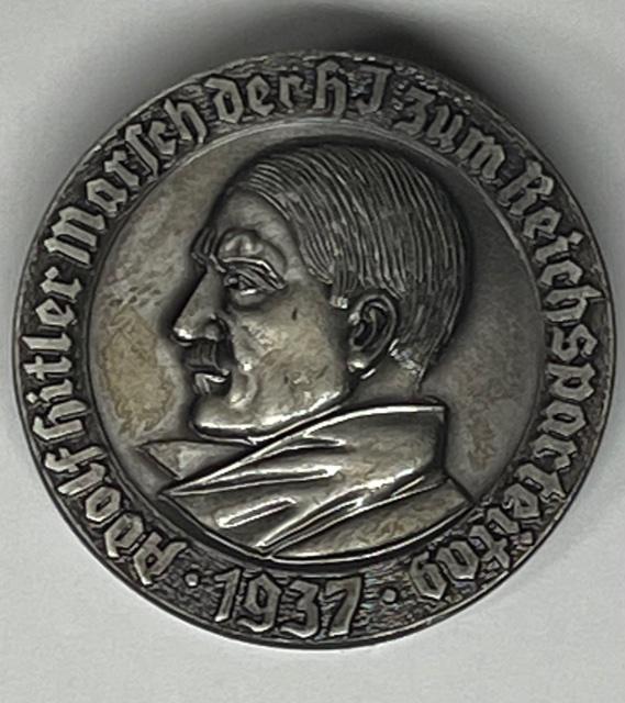 WW2 Nazi German 1937 Adolf Hitler Youth Pin: Multiple Photos Posted - This item came from an Estate Sale Liquidation / The Previous Owners Claimed they were Surplus items but We do not know for sure therefore they are being Sold as Reproductions