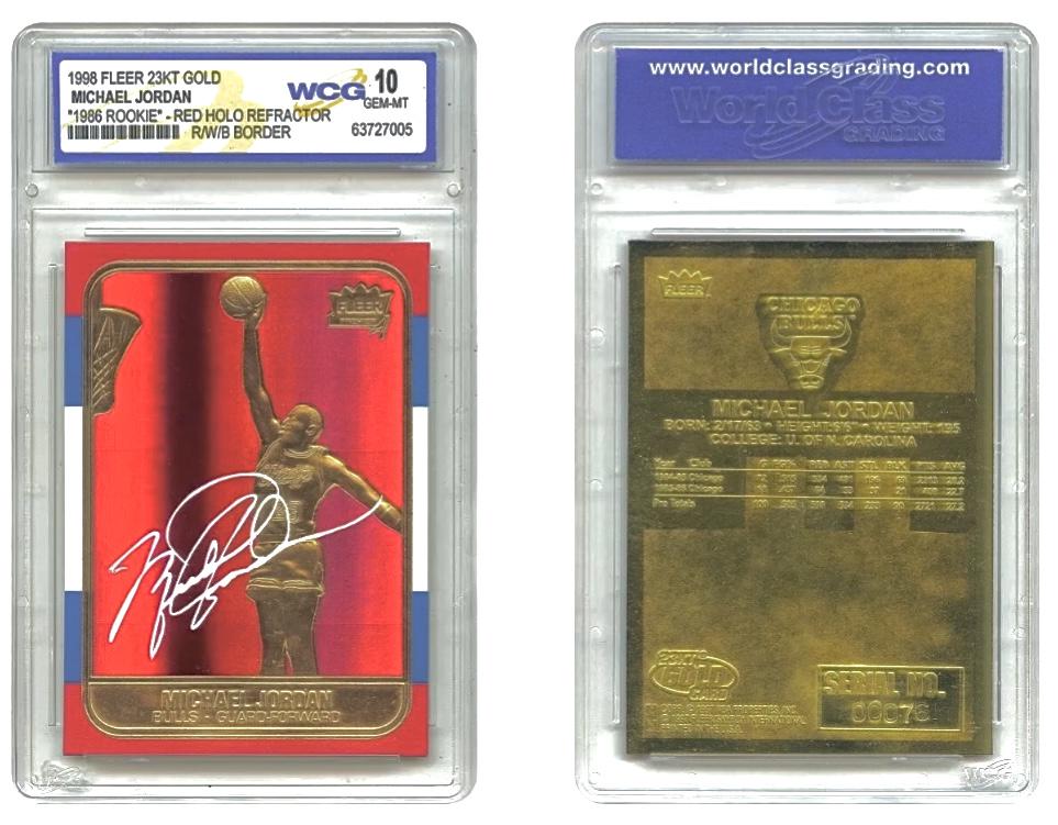 MICHAEL JORDAN Holo Refractor Rookie Basketball Card (1 of 1)