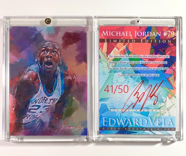 1 of 50 Artist Signed MICHAEL JORDAN Giclee Art Card (1 of 1)