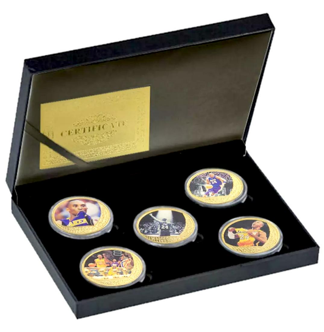 KOBE BRYANT Gold Clad Coin Collection with Box & COA (1 of 3)