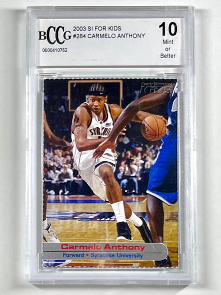 Rare Gem 10 Carmelo Anthony Rookie Basketball Card
