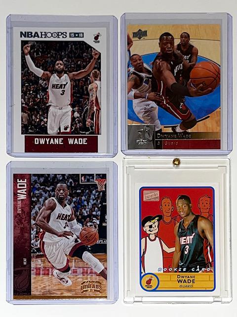 Lot of 4 DWAYNE WADE Rookie Basketball Cards (1 of 2)