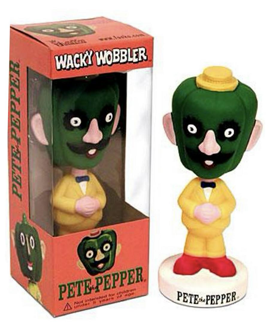 Vintage Pete the Pepper Funko Wacky Wobbler in Box: Never Displayed - Awesome Cross Collectible