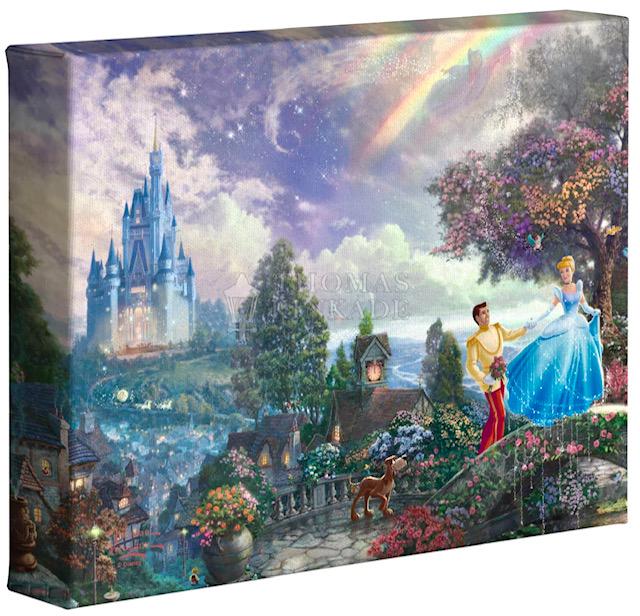 Thomas Kinkade Walt Disney CINDERELLA Canvas Art COA (1 of 2)