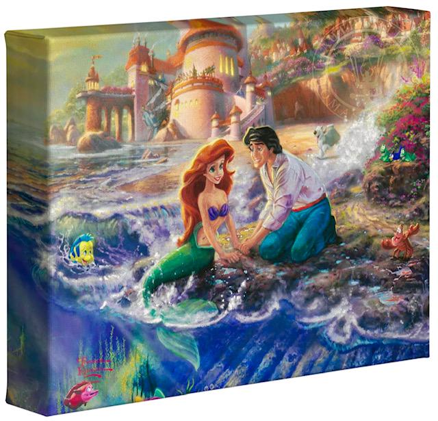 Thomas Kinkade Disney LITTLE MERMAID Canvas Art COA (1 of 2)