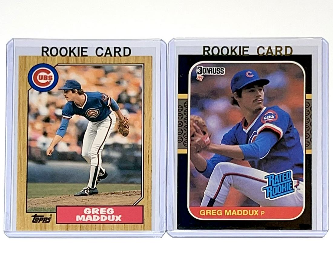 Lot of 2 GREG MADDUX Rookie Baseball Cards (1 of 2)