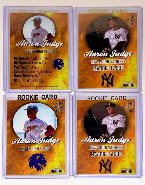 Lot of 2 AARON JUDGE Gold Phenom Rookie Baseball Cards (1 of 1)