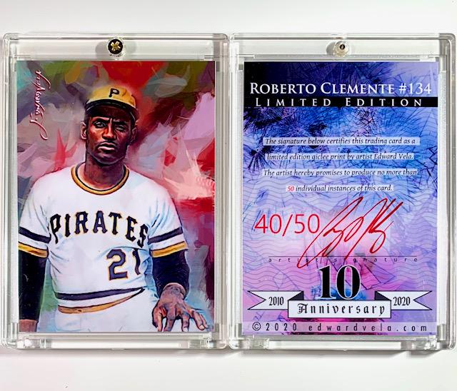 1 of 50 Artist Signed ROBERTO CLEMENTE Giclee Art Card (1 of 1)