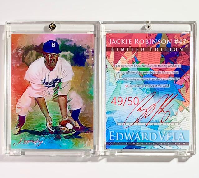 1 of 50 Artist Signed JACKIE ROBINSON Giclee Art Card (1 of 1)