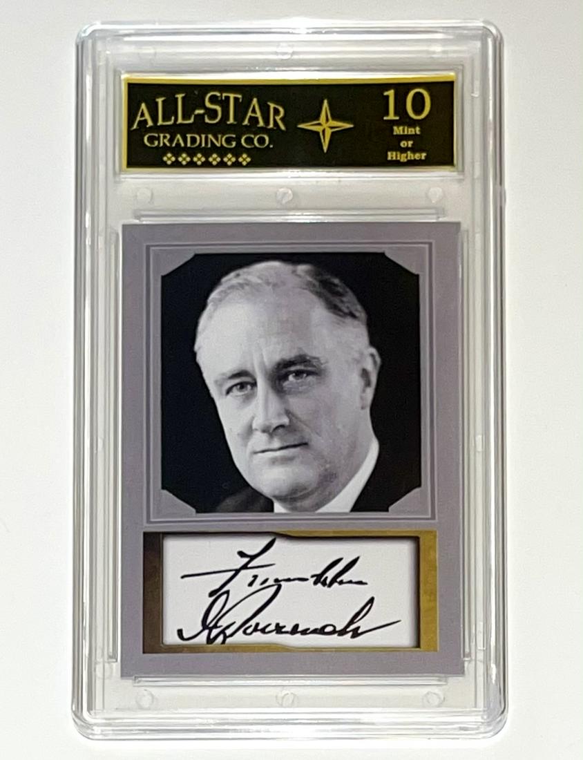 FRANKLIN D. ROOSEVELT Autograph Edition Portrait Card (1 of 2)