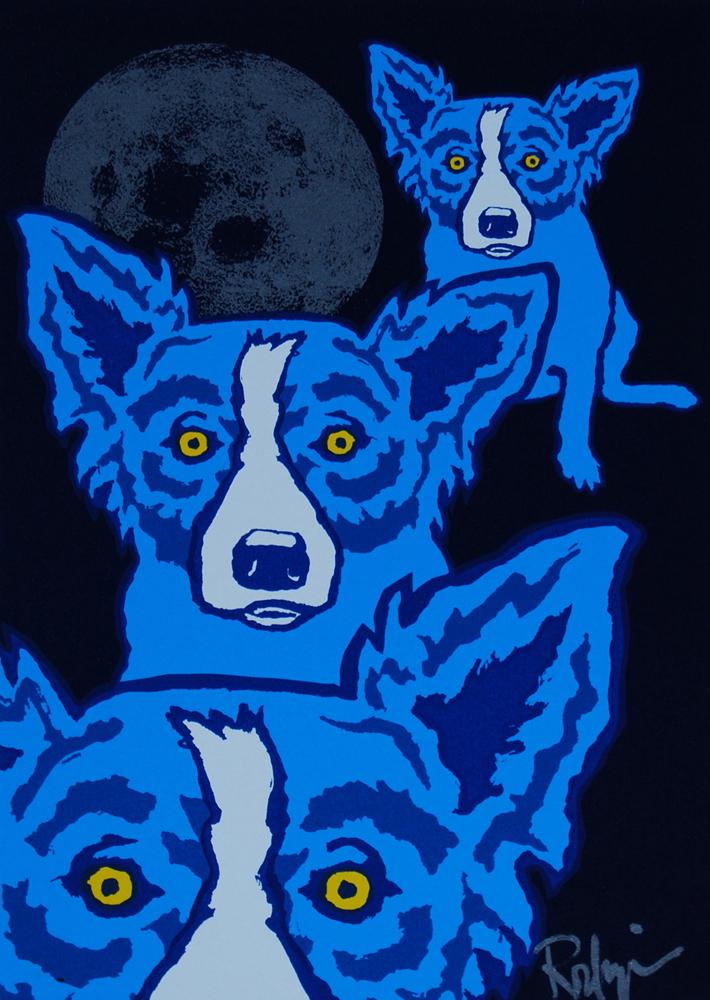 Rodrigue Blue Dog Print Art on Canvas 16 X 24: 16 x 24 / Does Not Come Framed / Shipped out in a Mailing Tube / This is Not an Original Oil / This is a Print