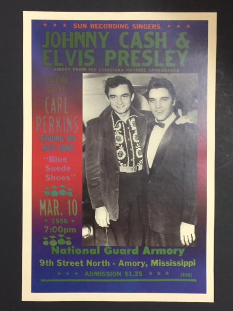 ELVIS & JOHNNY CASH National Guard Concert Poster (1 of 1)