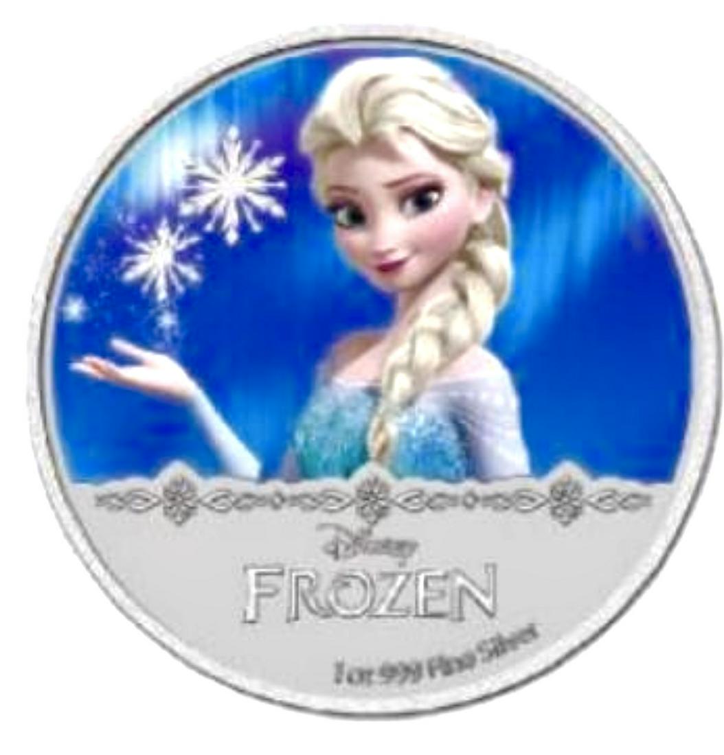 Walt Disney FROZEN 1oz .999 Clad Silver Coin ELSA: Encapsulated
