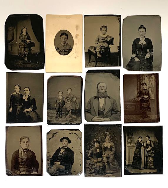 Lot of 10 Civil War Era Tin Type Photographs (1 of 1)