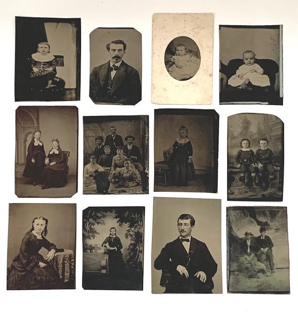 Lot of 10 Civil War Era Tin Type Photographs (1 of 1)