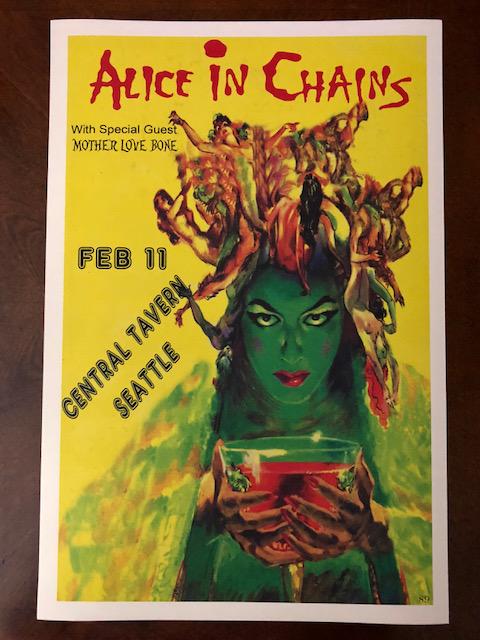 ALICE in CHAINS February 11 th  1989 Concert Poster (1 of 1)