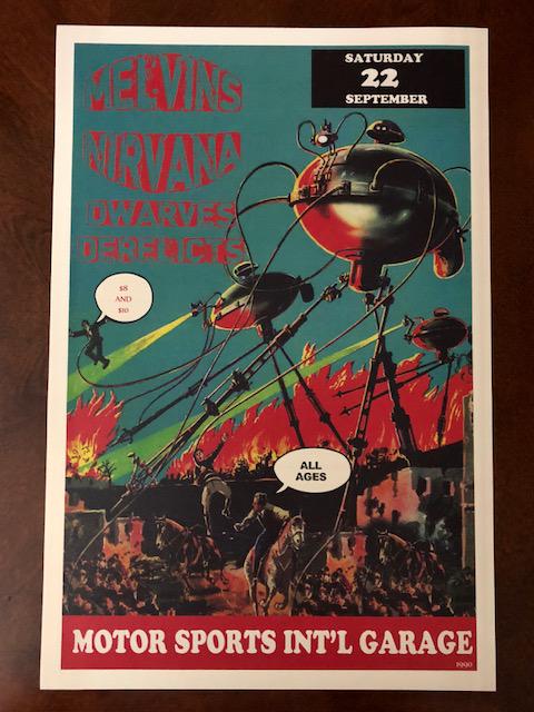 MELVINS NIRVANA September 22 nd  1990 Concert Poster (1 of 1)