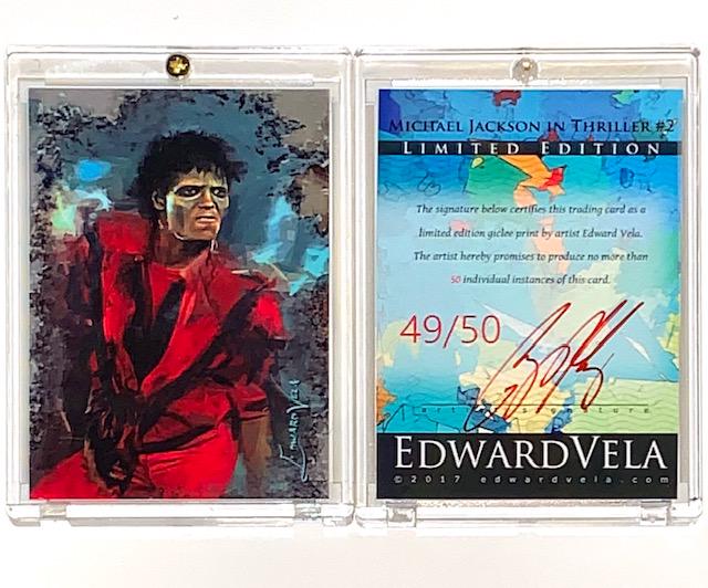 1/50 Artist Signed MICHAEL JACKSON Thriller Art Card (1 of 1)