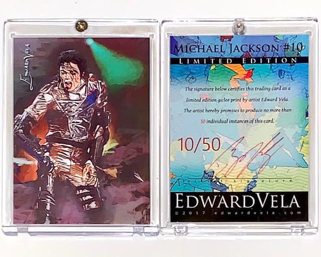 1 of 50 Artist Signed MICHAEL JACKSON Giclee Art Card (1 of 1)