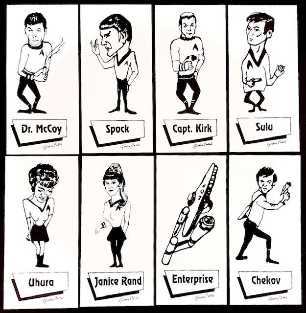 8   Orig   1968 STAR TREK Sketch Art Cards by GORDON (1 of 2)