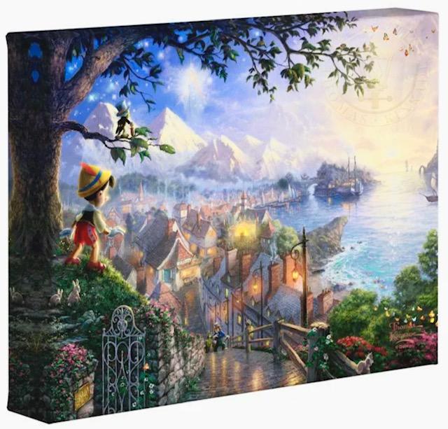 Thomas Kinkade Disney PINOCCHIO Canvas Art COA (1 of 2)