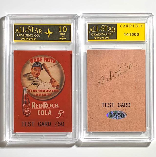 1 of 50 Babe Ruth TEST Advertising Baseball Card (1 of 1)