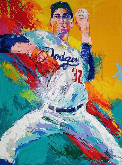 LeRoy Neiman SANDY KOUFAX Art on Canvas Print: 16 x 22 / Does Not Come Framed / Shipped in a Mailing Tube / This is a Print Not an Original Oil