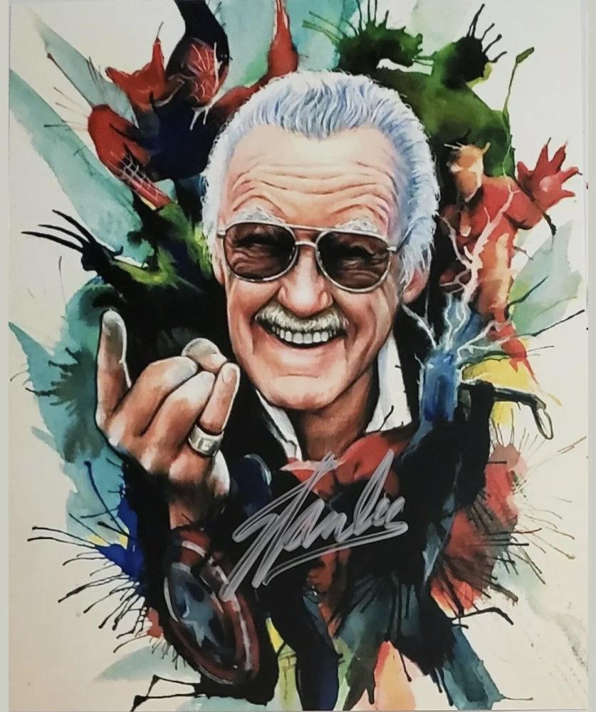 STAN LEE 8 x 10 Autographed Caricature Photo: This is a Facsimile Autographed Reprint Photograph - Measurements 8 x 10 â€“ NOT HAND SIGNED