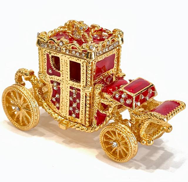 Gorgeous FABERGE Enamel Cinderella Carriage Trinket Box (1 of 4)