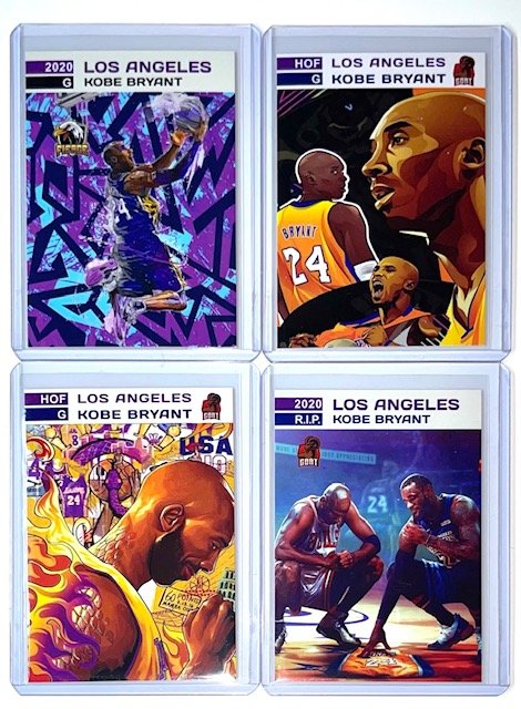 4 KOBE BRYANT Limited Edition Tribute Basketball Cards (1 of 2)