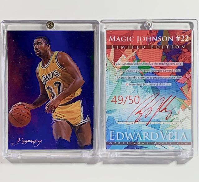 1 of 50 Artist Signed MAGIC JOHNSON Giclee Art Card (1 of 1)