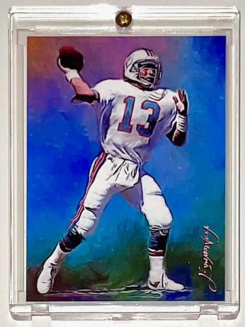 1 of 50 Artist Signed DAN MARINO Football Art Card (1 of 2)