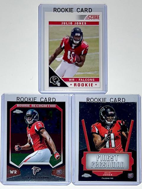 Lot of 3 JULIO JONES. Rookie Football Cards (1 of 1)