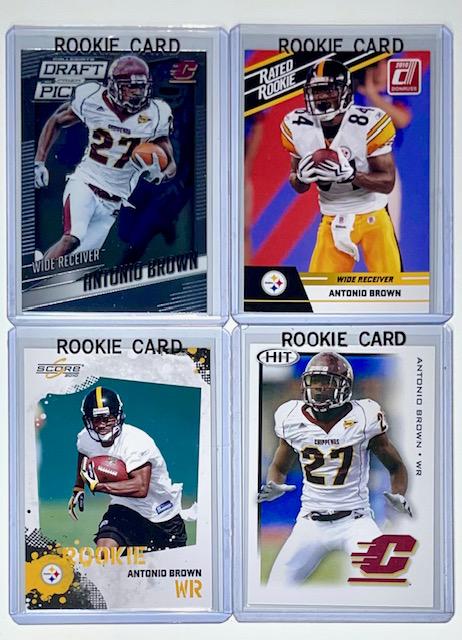 Lot of 4 ANTONIO BROWN Rookie Football Cards (1 of 1)