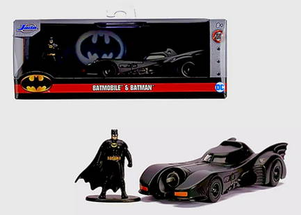 1989 BATMAN & Die-Cast BATMOBILE by JADA Toys: Extremely Cool / Never Removed from Original Box / Must See all Photos