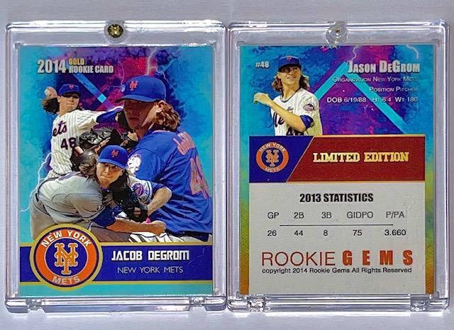 2014 Limited Edition Jacob DeGrom Rookie Baseball Card (1 of 1)