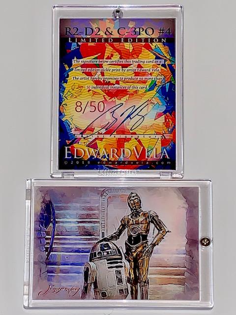 1 of 50 Artist Signed Star Wars R2-D2 / C3-PO Art Card (1 of 1)
