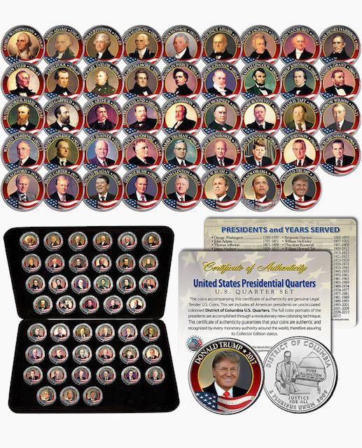 45 Washington DC Presidential Quarter Collection w/COA (1 of 2)