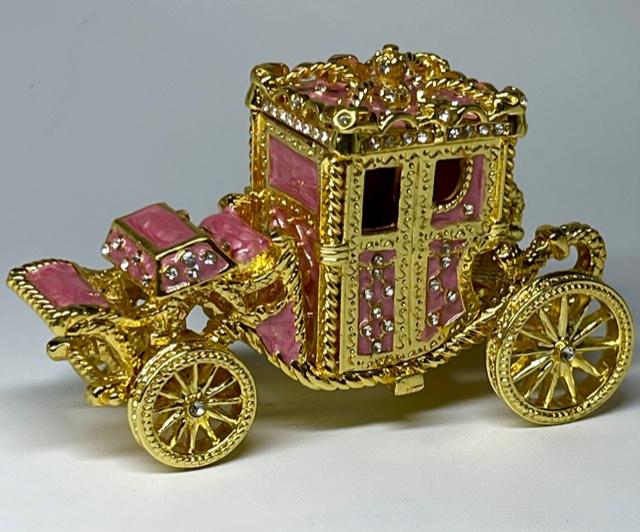FABERGE Enameled Royal Coronation Coach Trinket Box (1 of 3)