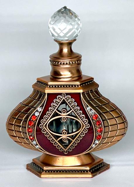 Egyptian Inspired Enameled & Jeweled Perfume Bottle (1 of 3)