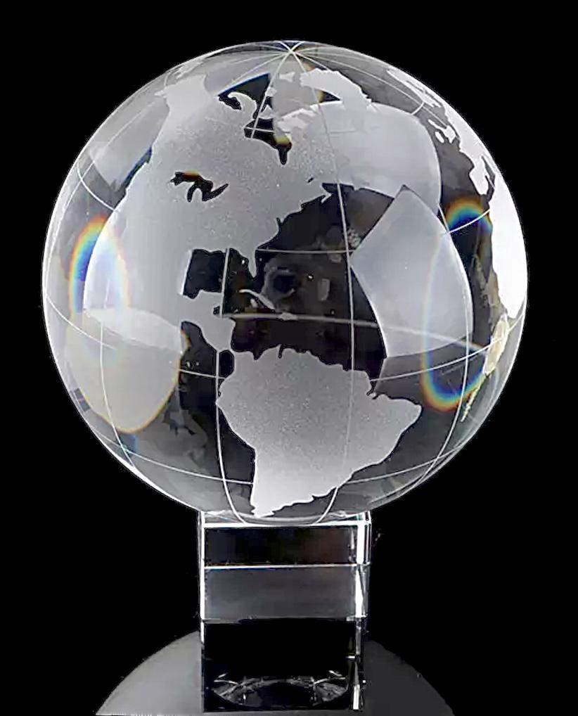 Awesome BADASH Crystal Revolving Globe w/Stand (1 of 1)