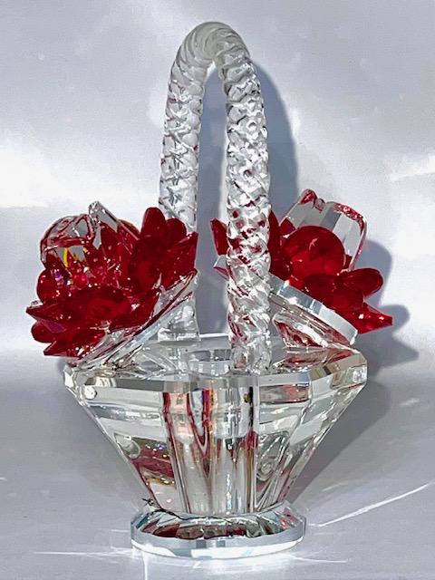 Austrian Iris Crystal Red Roses Bouquet Swarovski Style (1 of 4)