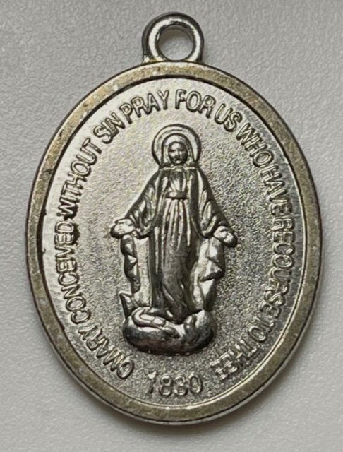Rare 1830 Virgin Mary PRAY for US Silver Charm (1 of 2)